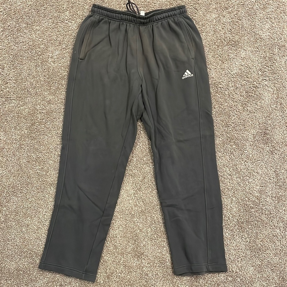 Adidas Mens Dark Gray Joggers Sweat Pants Size Large